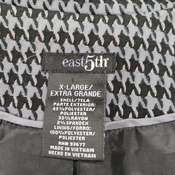Retro-Style Houndstooth Blazer - Size XL - Picture 2 of 5